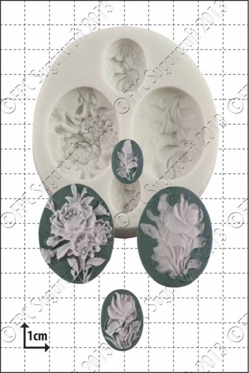 'Flower Cameos' Silicone Mould